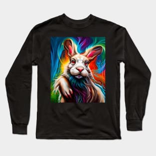 colorful easter bunny Long Sleeve T-Shirt